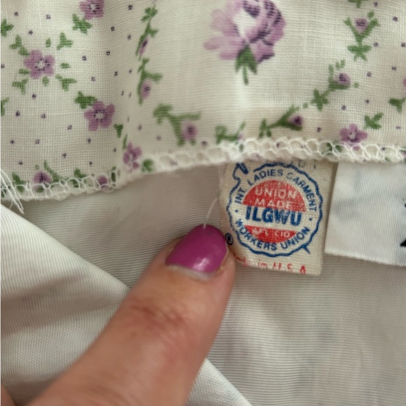 Vintage Zum Zum Floral Maxi Dress Sundress with Lace Union Made in USA Size 2 4 - Picture 7 of 16